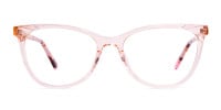 transparent pink brown cat eye glasses frames-1