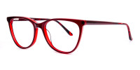 wine red cat eye glasses frames-1