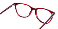 wine red cat eye glasses frames-1