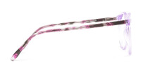 Crystal Pastel Purple & Rose Red Tortoise Glasses - 1