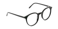 Black Thin frame glasses in Round - 1