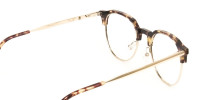 Clubmaster Glasses Tortoise & Gold  - 1