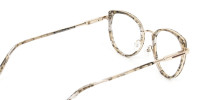 Amber Tortoise Cat-Eye Glasses in Round  - 1