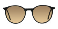 Dark-brown-black-round-sunglasses - 3