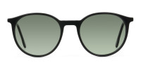 Dark-green-black-round-sunglasses - 3