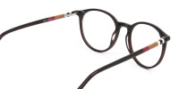 Designer Dark Brown Acetate Eyeglasses in Round - 1