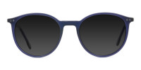 dark-grey-tinted-navy-blue-round-sunglasses - 3