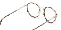 High Nose Bridge Glasses in Tortoiseshell Round Frame -1