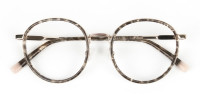 High Nose Bridge Glasses in Tortoiseshell Round Frame -1