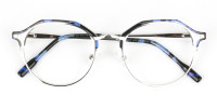 Blue Marble & Silver Weightless Tortoiseshell Glasses  in Mixed material - 1