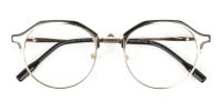 Gold & Black Weightless Glasses in Mixed Material - 1