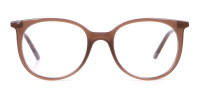 Calvin Klein CK19508 Milky Brown Classic Round Glasses-1