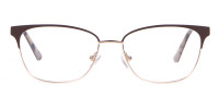 Calvin Klein CK18108 Women Rectangular Metal Glasses Brown-1