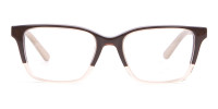 Calvin Klein CK19506 Two-Toned Rectangular Glasses Brown-1
