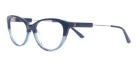 Calvin Klein CK19706 Women Two Tone Cat-Eye Glasses Blue-1