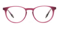 Keyhole Green Marble & Rose Red Frame Eyeglasses - 1