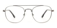 Gunmetal Dark Grey Aviator Wayfarer Glasses - 1