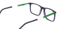 Green & Matte Navy Blue Spectacles - 1