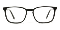 Lightweight Black Sport Style Rectangular Glasses - 1