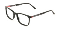 Lightweight Black Sport Style Rectangular Glasses - 1
