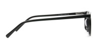 Horn Rimmed Black Eyeglasses in Rectangle - 1