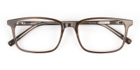 Hazel Brown Eyeglasses Rectangle & Acetate Frame - 1