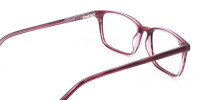 Cherry Red Eyeglasses in Horn-Rimmed Rectangle - 1