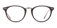 HACKETT HEB173 Bespoke Retro Round Glasses in Matte Black-1