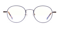 HACKETT Bespoke HEB241 Navy Blue Classic Round Glasses-1