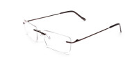 Rimless Glasses in Brown for Men & Women - 1