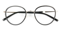 Retro Black & Silver Circular Glasses - 1