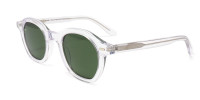 clear frame green lens sunglasses-1