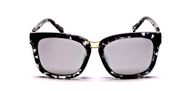 Black and White Oversized Wayfarer Sunglasses