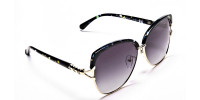 Emerald & Gold Oversized Sunglasses - 2