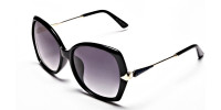 Black & Gold Oversized Glasses- 2