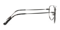 Black and Dark Gunmetal Aviator Glasses - 1