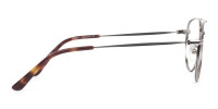 Brown Gunmetal Aviator Glasses - 1 