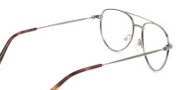 Brown Gunmetal Aviator Glasses - 1 