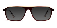 Brown Gradient Aviator Sunglasses-1