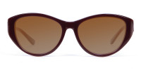 Women's Sunglasses Burgundy & Brown-3