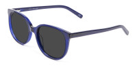 Blue Frame Sunglasses in Cat Eye - 3