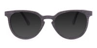 Dark Purple Wooden Frame Sunglasses - 3