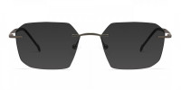 Grey rimless sunglasses - 1