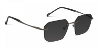 Grey rimless sunglasses - 1