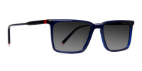 Blue Tinted Rectangular Sunglasses-1