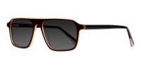 Brown Gradient Aviator Sunglasses-1