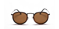 Fashion Brown Round Sunglasses - 2