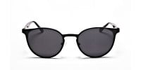 Black Retro Round Sunglasses - 2