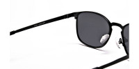 Gunmetal Grey Round Wayfarer Sunglasses - 2