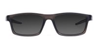 Black Rectangle Cycling Sunglasses For Men & Women with Grey Tint-1